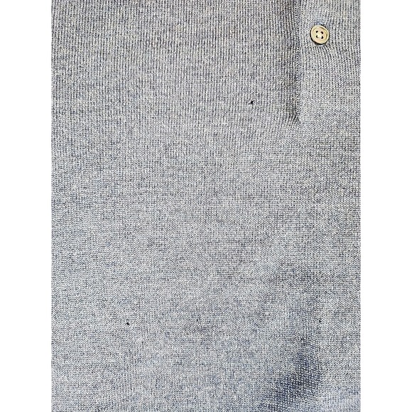 Joseph Abboud Extra Fine Merino Wool Polo 3 Button Sweater XL Navy Blue - Picture 3 of 9